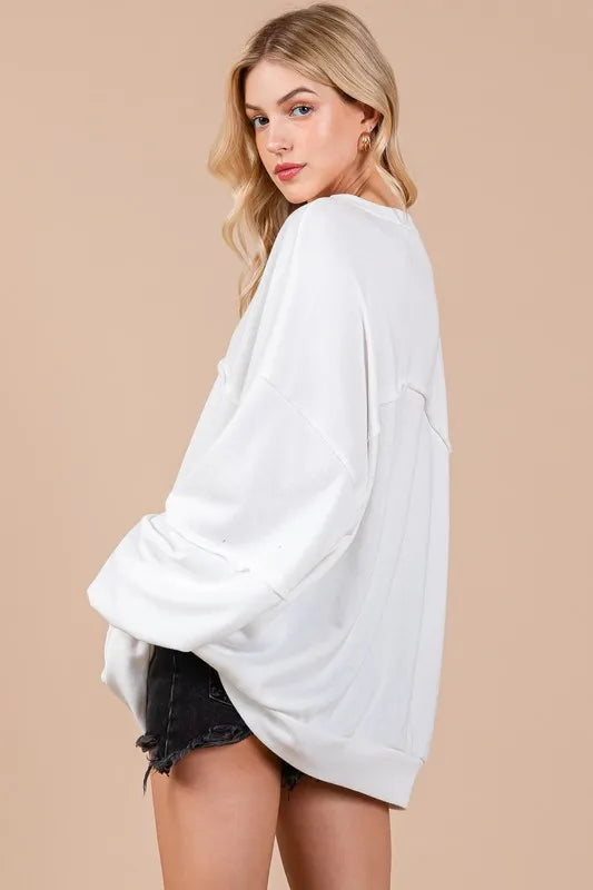 Ces Femme Exposed Seam Long Sleeve Sweatshirt 44c80d87-64c9-405e-9ba3-56bb94509a7f-Max