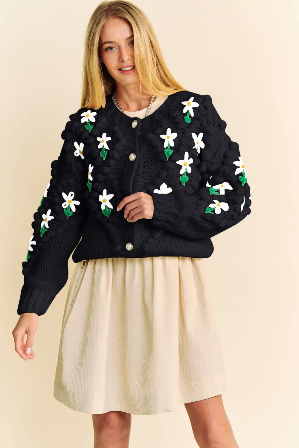 Davi & Dani Floral Pattern Button Down Cardigan 44d64e9f-470a-4e3b-a45d-6a6a9588a1e8-Max