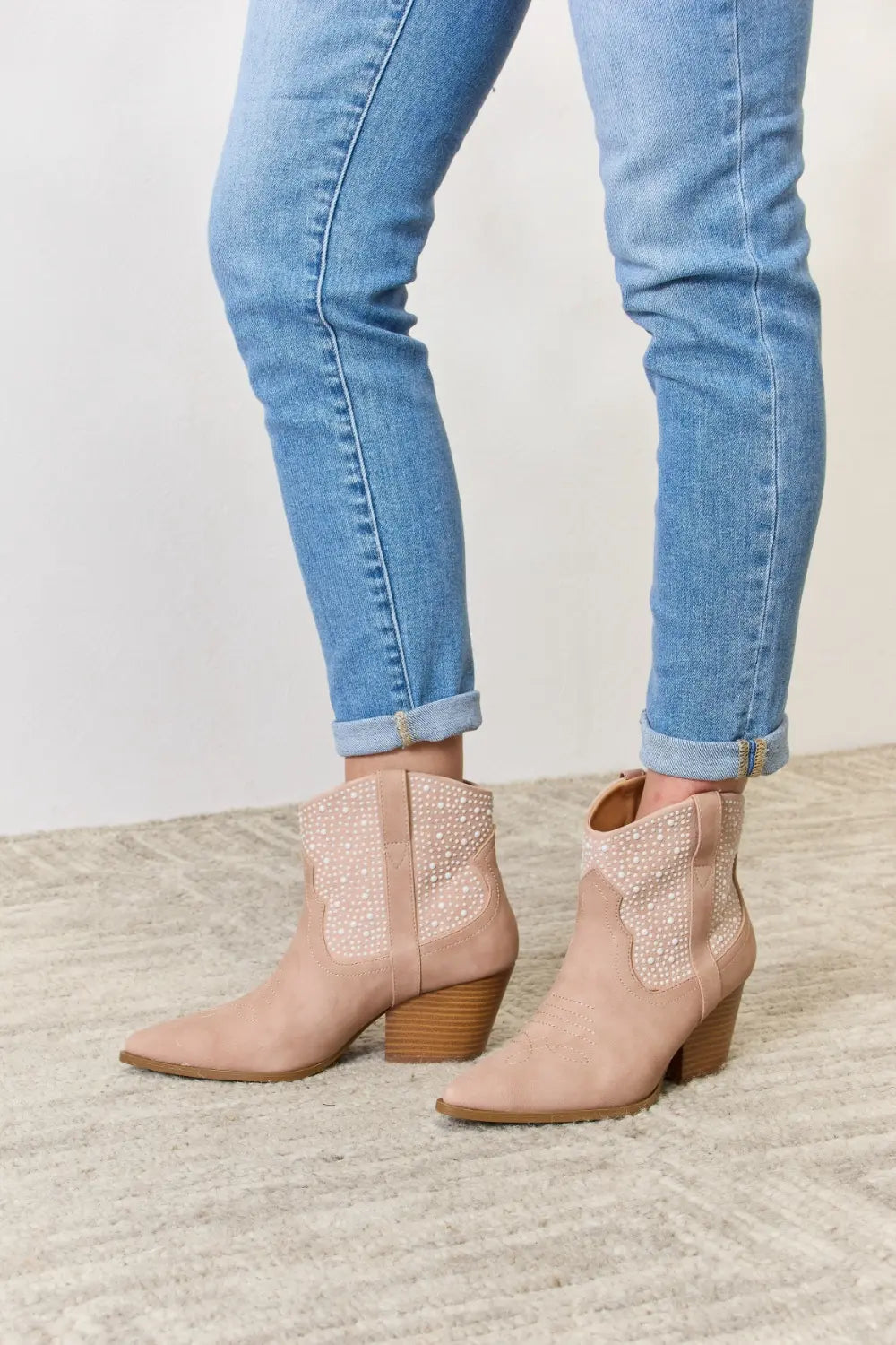 East Lion Corp Rhinestone Ankle Cowgirl Booties 45008afc908b4dc99f89a1253a5823d8-Max