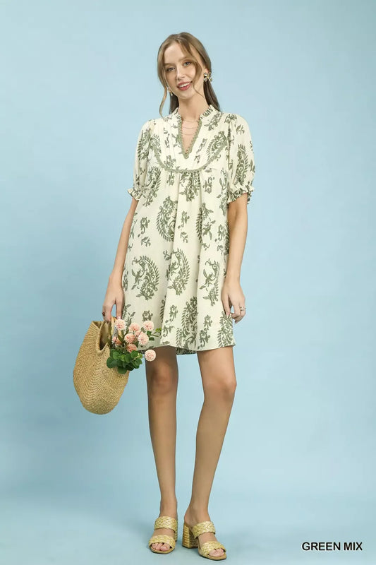 Mix Paisley Scallop Trim Dress 4506b21d-c394-4bfb-ab18-cb3a5f2d37a8-Max-Origin