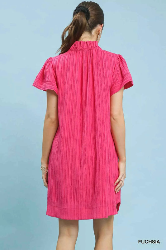 Flutter Sleeve V-Neck Shift Dress 450e8e9b-a597-40de-a581-a75d732b9014-Max-Origin