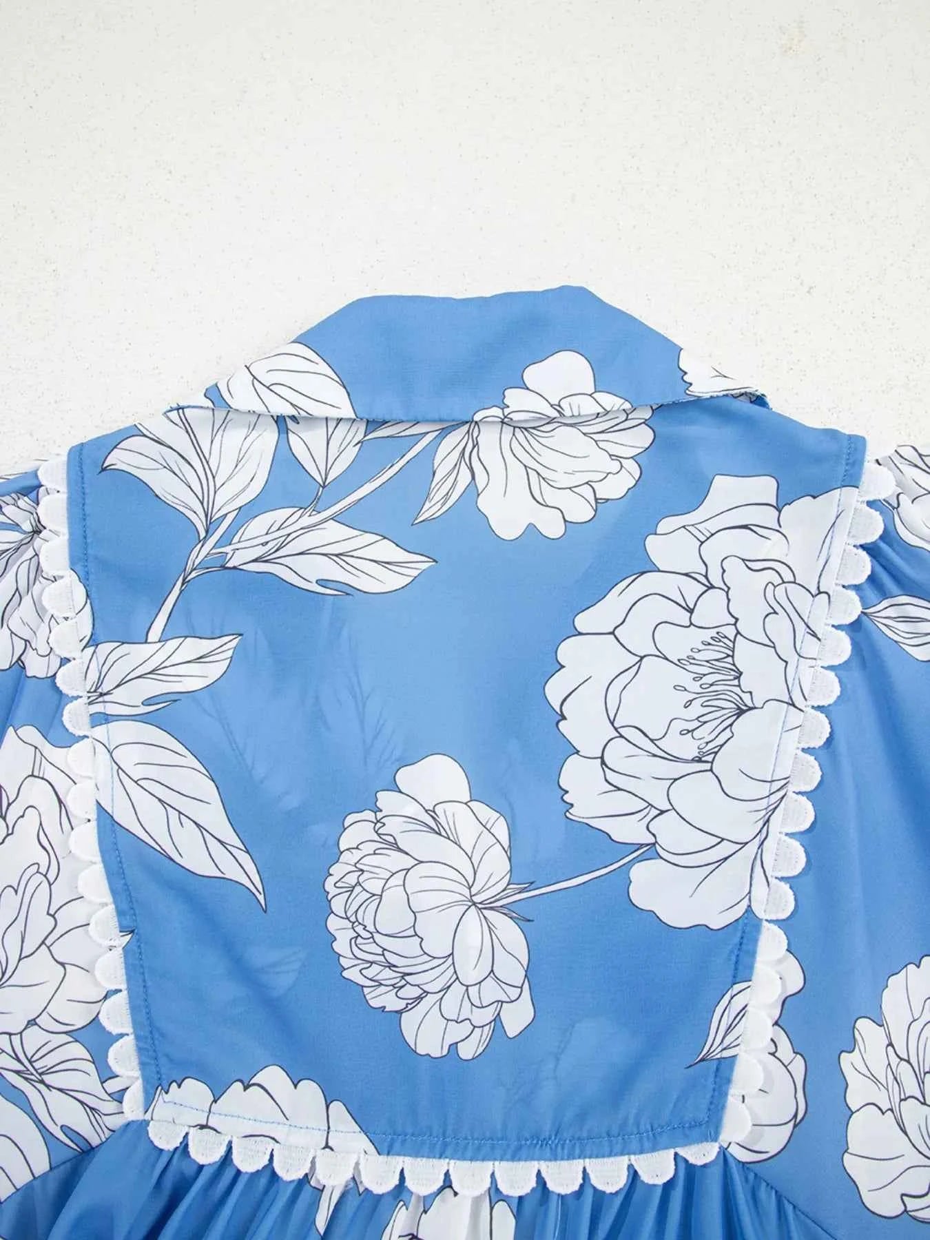 Floral Print Babydoll Blouse 4520be67-9347-4fb4-ac34-f71f136df41c-Max-Origin