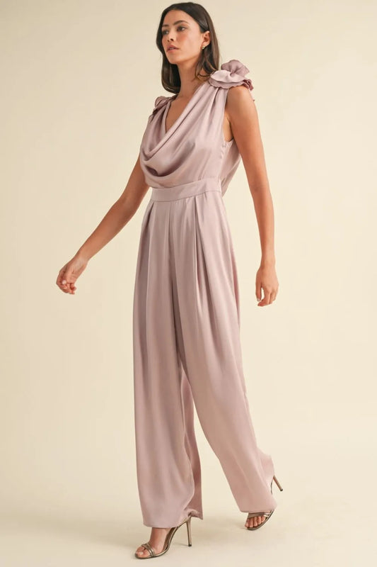 3D Floral Applique Deep Cowl Neck Jumpsuit 452339f1-83e1-4f06-a84b-dc3476434eea-Max
