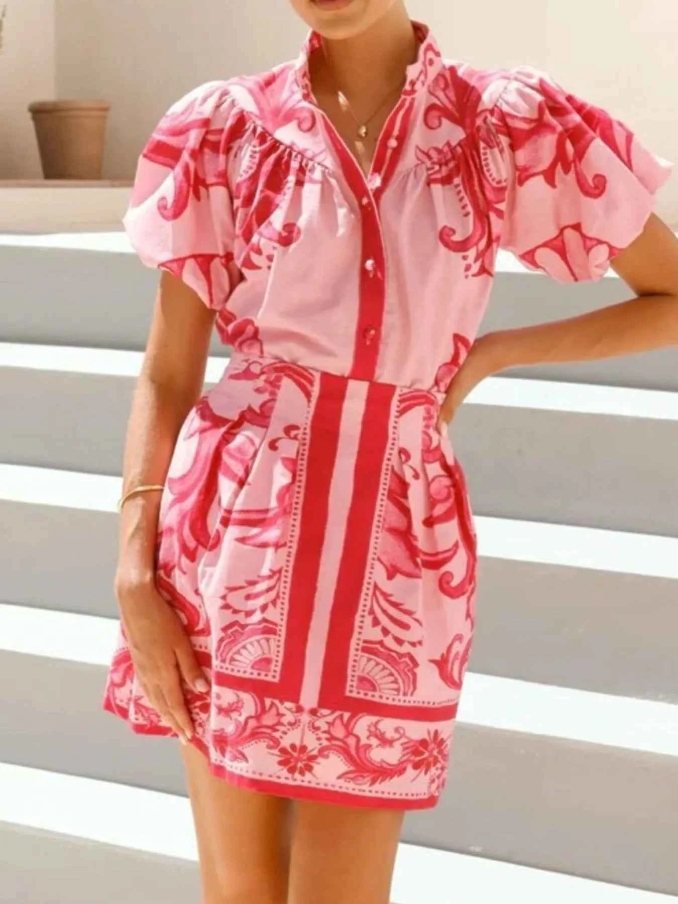 Printed Puff Sleeve Top and Skirt Set 4532fcf4-d530-427a-aa77-3cb34bbb7028-Max-Origin