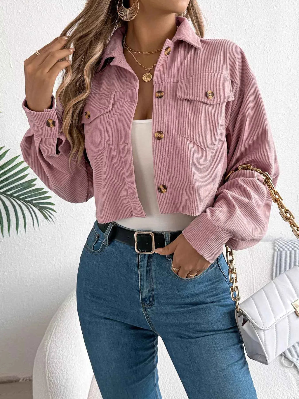 Corduroy Button-Up Dropped Shoulder Jacket 453ae826-d3a3-4890-97a6-ae21fabd0e9c-Max-Origin