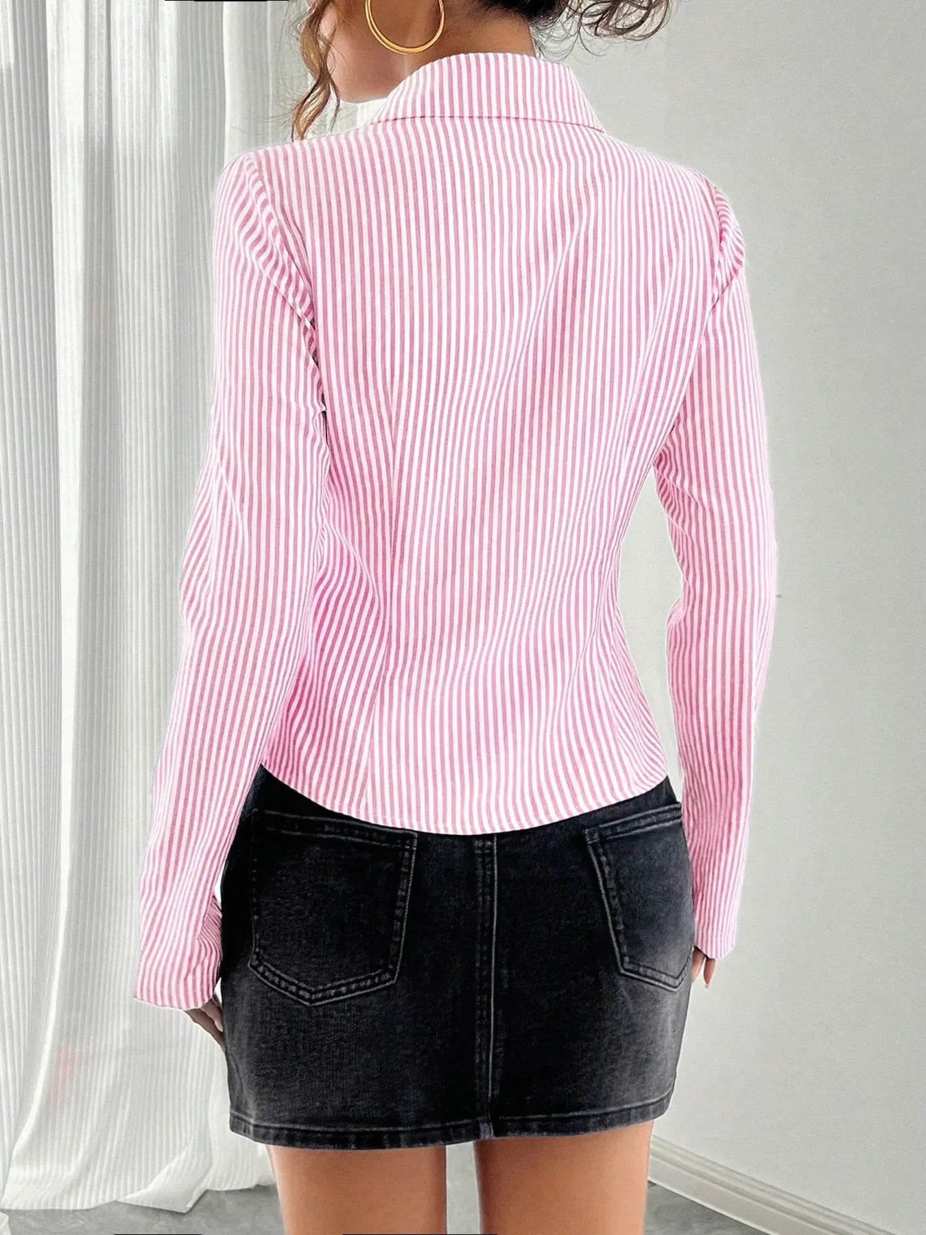 Striped Button Up Long Sleeve Shirt 4542445a32cb41aa8522306ee38be01f-Max-Origin