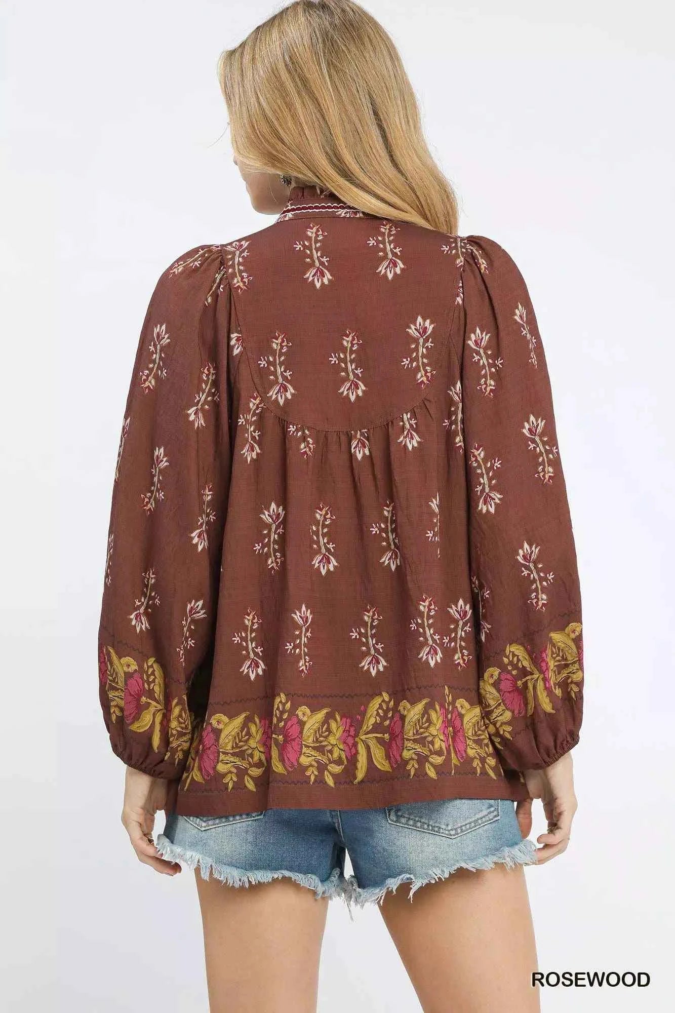 Umgee Floral Boho Peasant Blouse 4547afd5-08ae-461e-96ef-4fc54e9cec68-Max-Origin