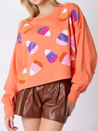 Halloween Candy Sequin Long-Sleeve Sweatshirt 45640d46-a1cc-4b75-ac7f-506af5c50ba9-Max-Origin