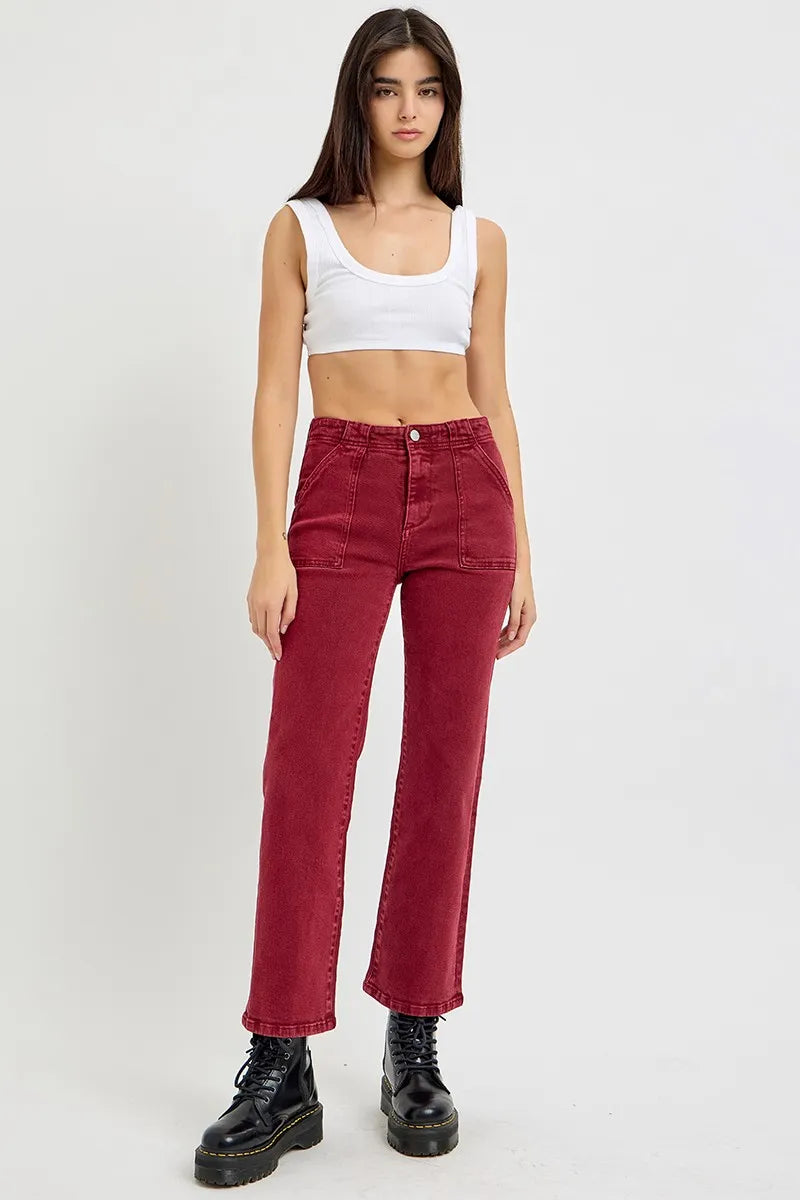 RISEN Full Size High Rise Straight Jeans with Patch Pockets 457d44a8-fa71-429b-9a2e-950da04b1f07-Max