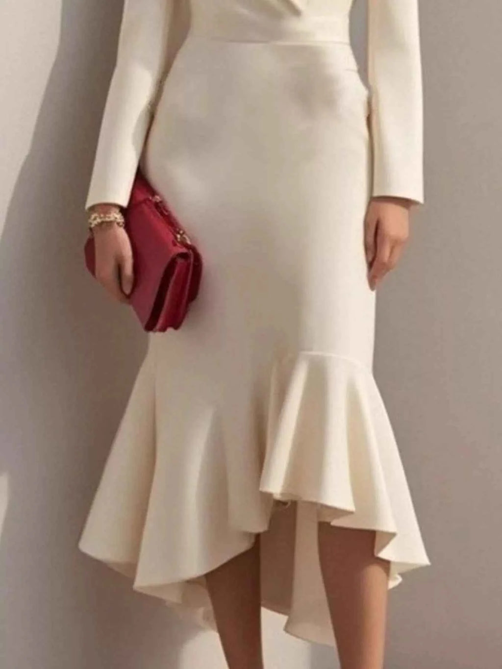 Ruffled Hem Long Sleeve Midi Blazer Dress 459681a4-d5a5-486d-a2a4-1ec54c1ac37f-Max-Origin