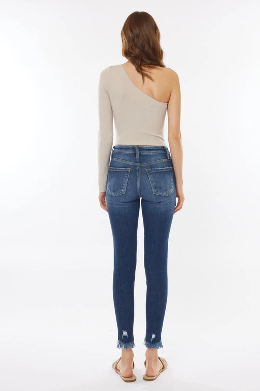 Kancan Raw Hem High Waist Cropped Jeans 45a0be41-2b12-4168-bd94-b2312c37ed91-Max