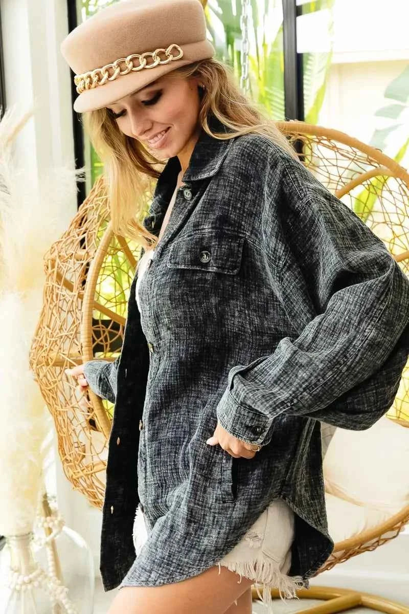 BiBi Vintage Washed Wrinkle Gauze Shacket 45a6c7aacaad4228a5b7acfb4ca05199-Max-Origin