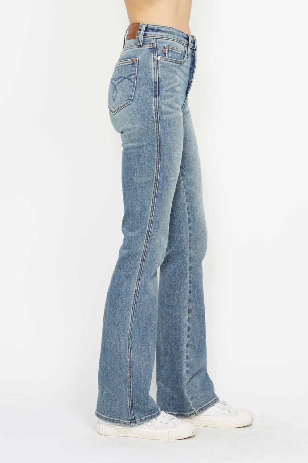 Judy Blue Full Size Tummy Control Back Embroidered Pocketed Bootcut Jeans Plus Size 45a878ce-0e09-4597-a2cc-9719857ffece-Max