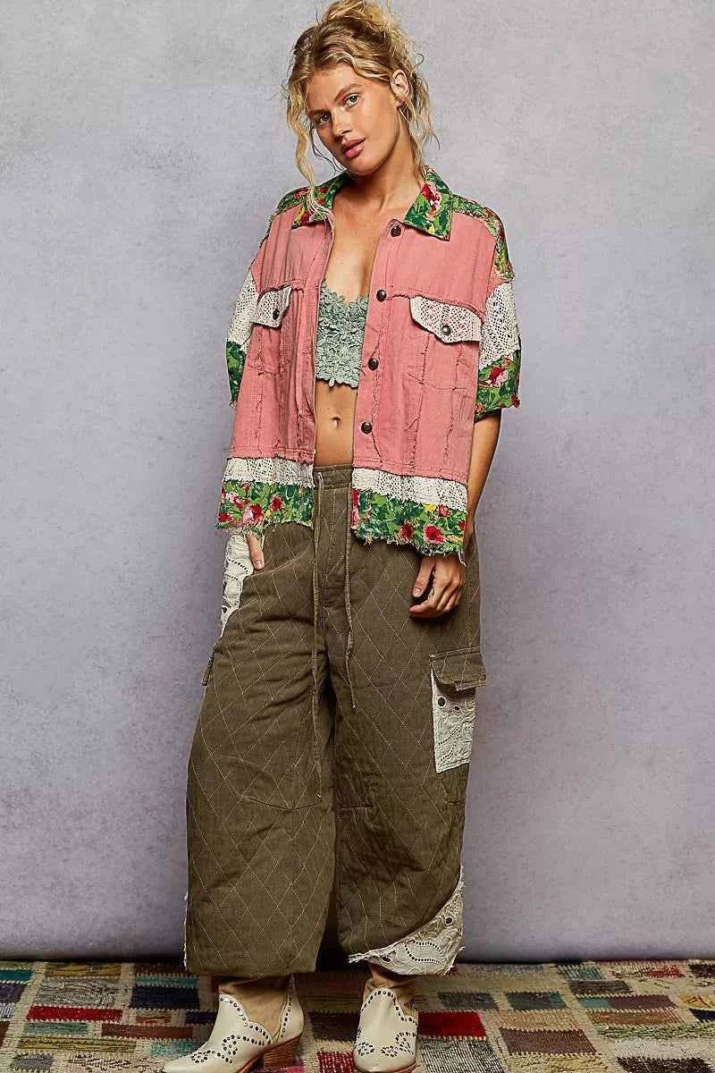 POL Lace Patch Floral Half Sleeve Shacket 45b30f89-2df5-4143-9889-25fbd9fcebe3-Max-Origin