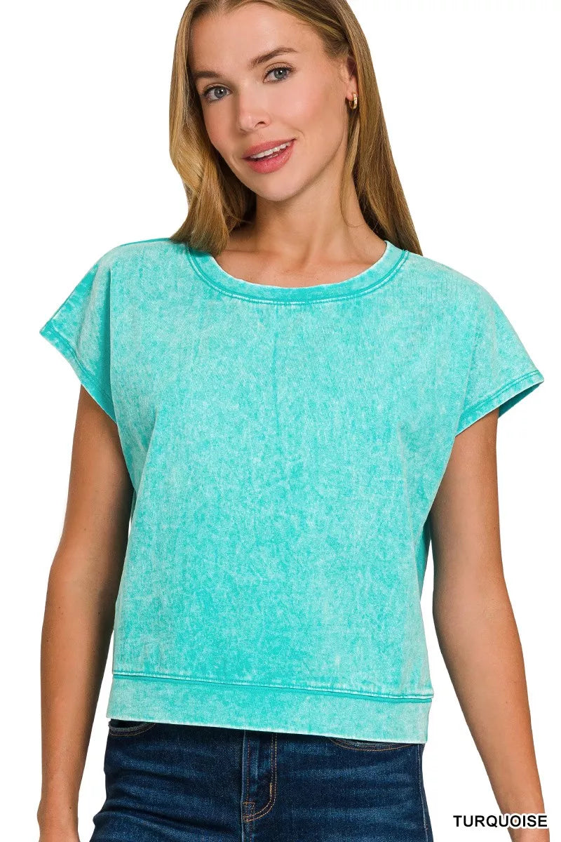 Zenana Premium Cotton Washed Sleeveless Top & Shorts Set 45bdd8bd014e4a0ab640d591f14bacf2-Max-Origin