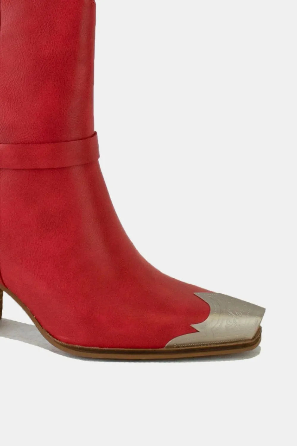Beast Fashion Faux Leather Metal Toe Ankle Boots 45c1e816-4f64-4547-99fd-3c6710c8ee4d-Max