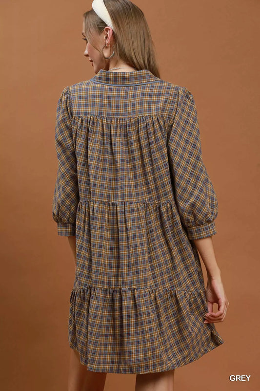 Plaid Button Down Oversized Shirt Dress 45c57fed-d160-4d60-b407-d647724caa74-Max-Origin