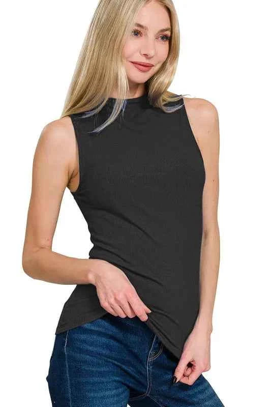 Ribbed Sleeveless Mock Neck Top 45f04631-99bb-48f1-ba47-77ea186bcb62-Max-Origin