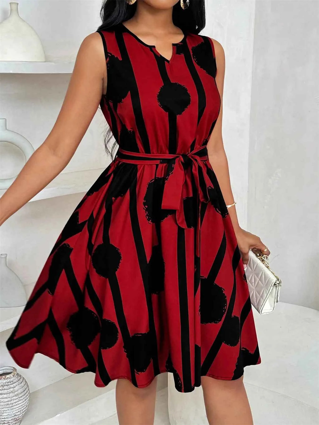 Printed Sleeveless A-Line Dress 45f5e012219b42f3b0f5e406fbd5ef59-Max-Origin
