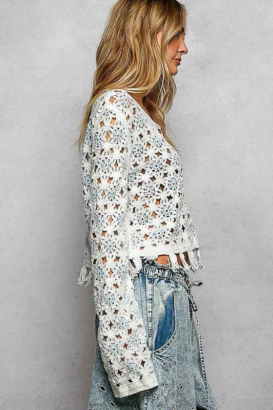 Openwork Floral Crochet Cardigan with Tassel Hem 460e2a41-9f9b-4d7b-a101-cddc061d7626-Max-Origin