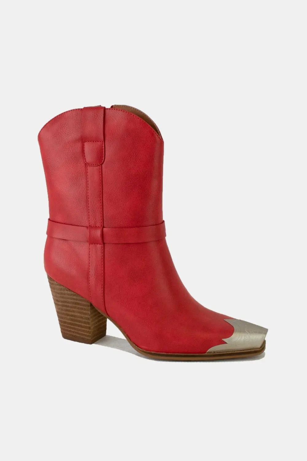 Beast Fashion Faux Leather Metal Toe Ankle Boots 4612612a-edc1-45cd-bdf8-2b9f550fe25e-Max