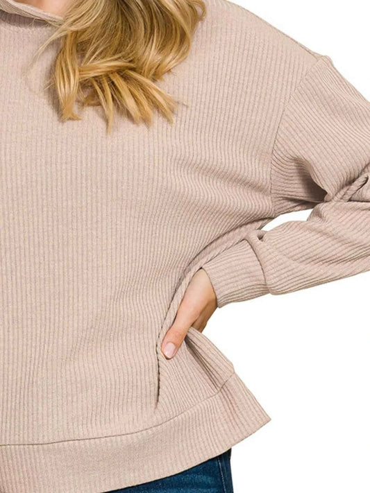 Ribbed Long Sleeve Hoodie 46154fad-747e-41a0-9474-d3b6859f950a-Max-Origin