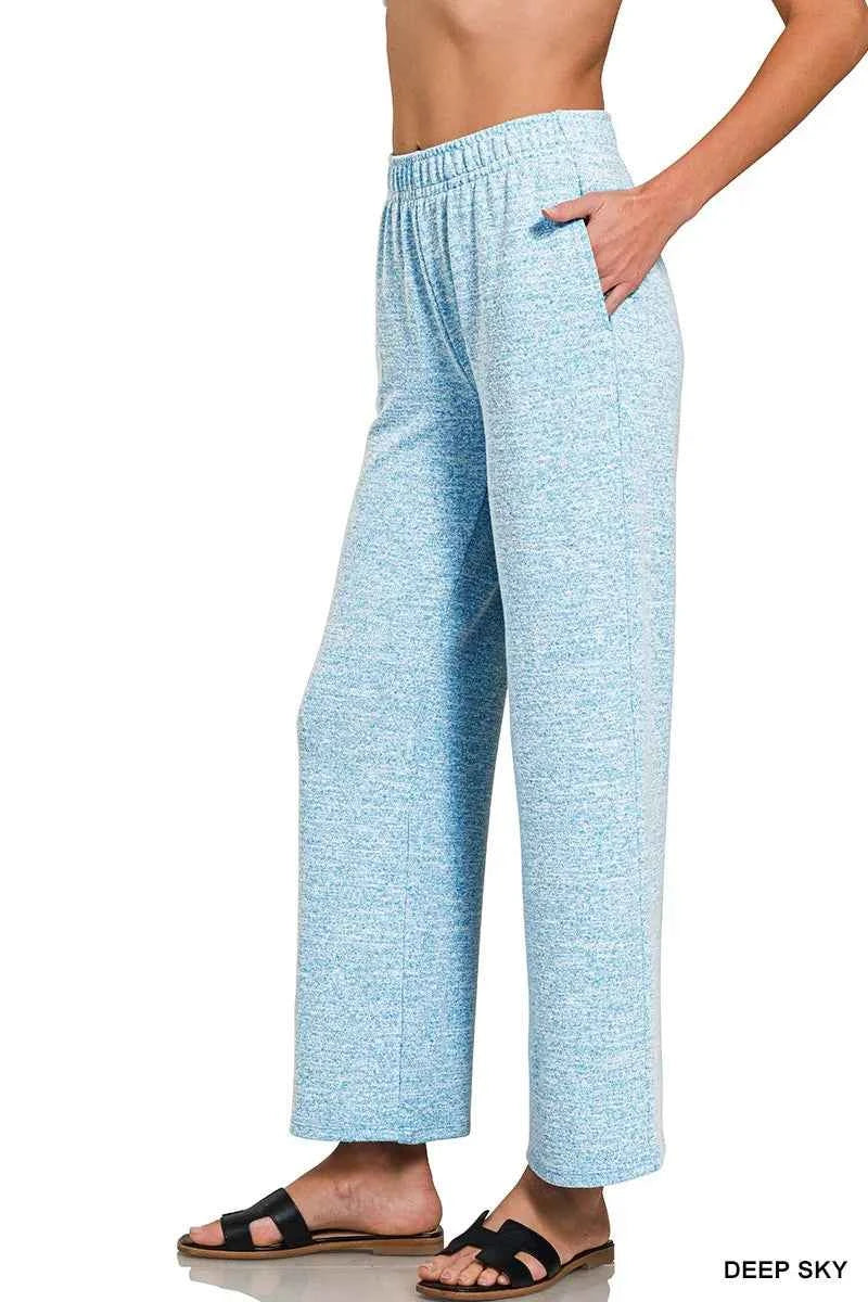 Zenana Soft Melange Hacci Elastic Waistband Lounge Pants 461bfbe415a046b399e50606028d0df9-Max-Origin