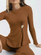 Ribbed Knit Round Neck Top and Pants Sweater Set 46239b57-73da-46bd-9a2f-54fba74a331b-Max-Origin