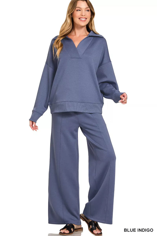 Scuba Collared Pullover & Center Seam Pants Set 46249b51-0131-419d-b1f6-b2d57036fb34-Max-Origin