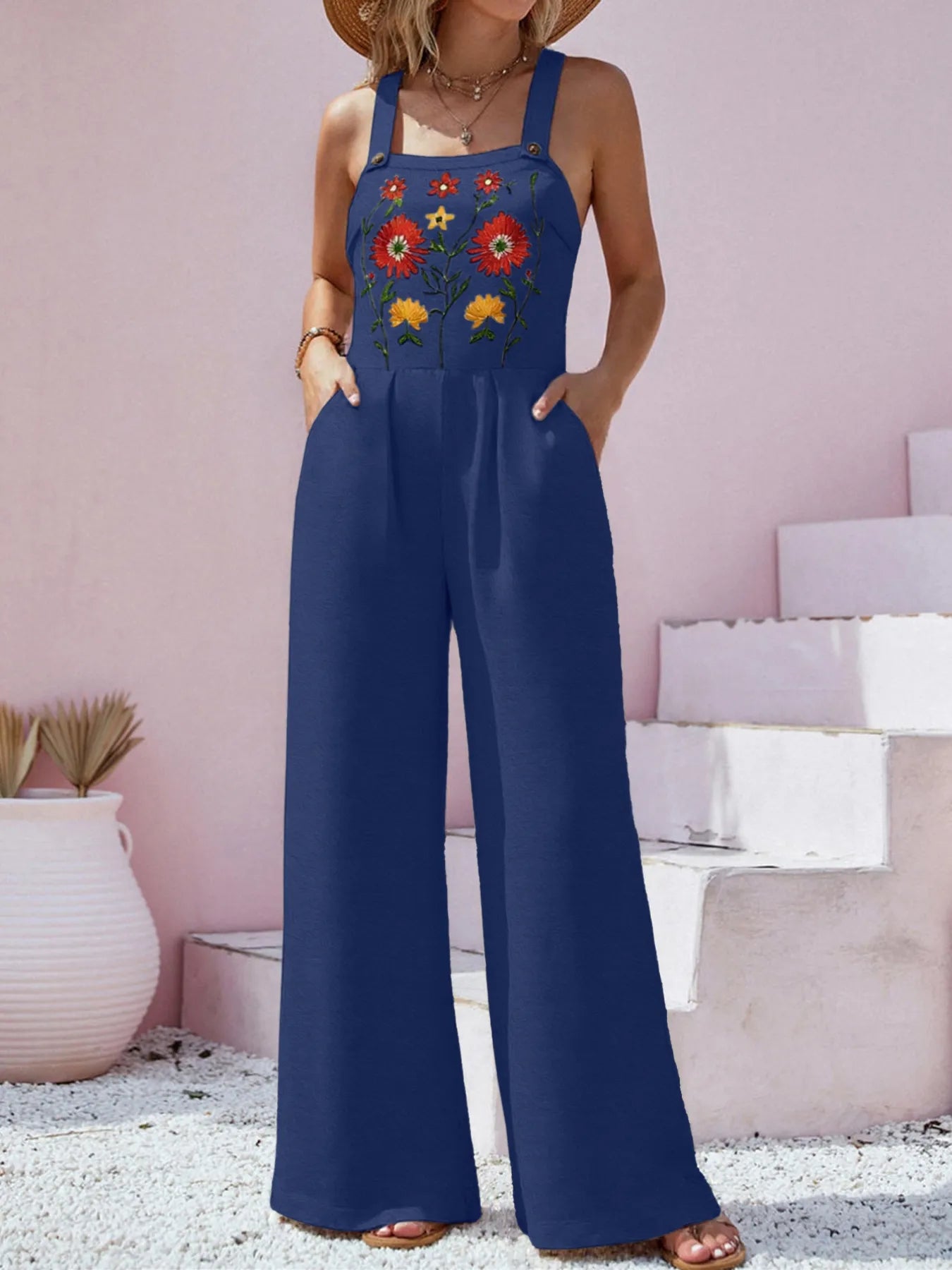 Floral Embroidered Wide Leg Jumpsuit 462abdf1-48b0-4c42-b663-4dcfcad17ee8-Max-Origin