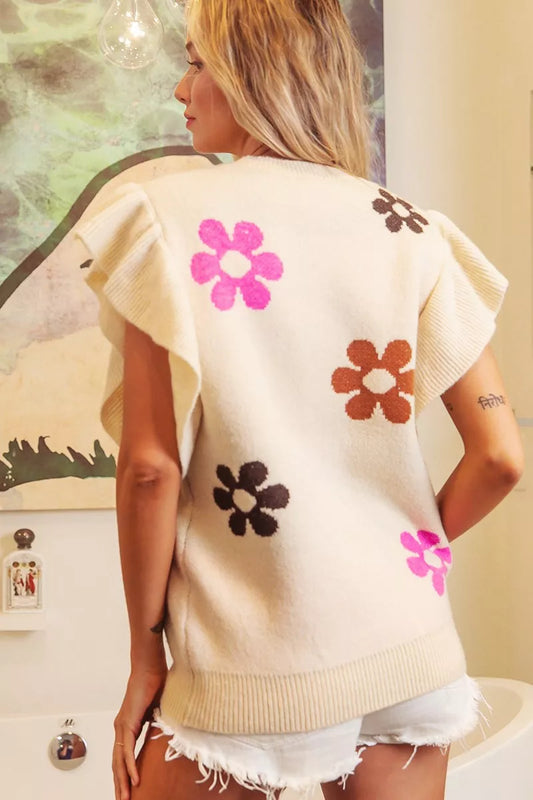 Flower Printed Ruffled Sleeves Top 462fbec4-ff44-4ac7-bf8c-6283c5d7ca49-Max-Origin