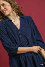 Umgee Tiered Corduroy Mini Dress with Balloon Sleeves 463b7062-e586-4915-8d22-a5ada2cd3be1-Max-Origin