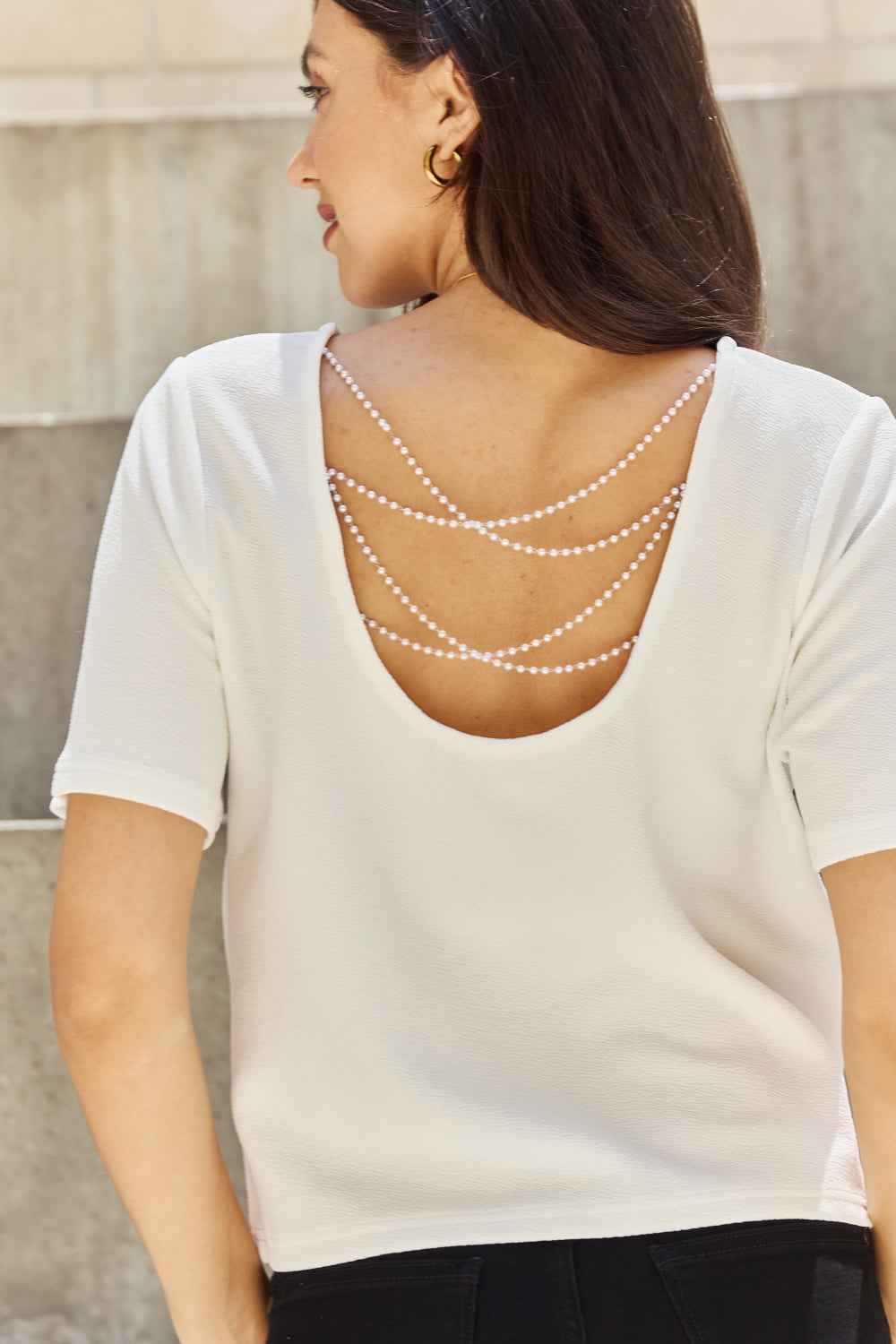And The Why Pearly White Full Size Criss Cross Pearl Detail Open Back T-Shirt 4641071e754c49089ecb8835380bc669-Max