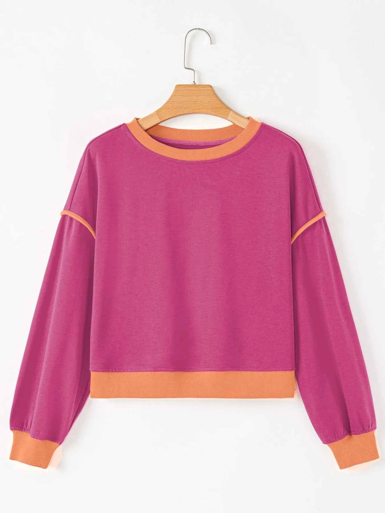 Contrast Trim Long Sleeve Top and Skort Set 4655683e-b07f-431c-9526-fae0b95bb997-Max-Origin