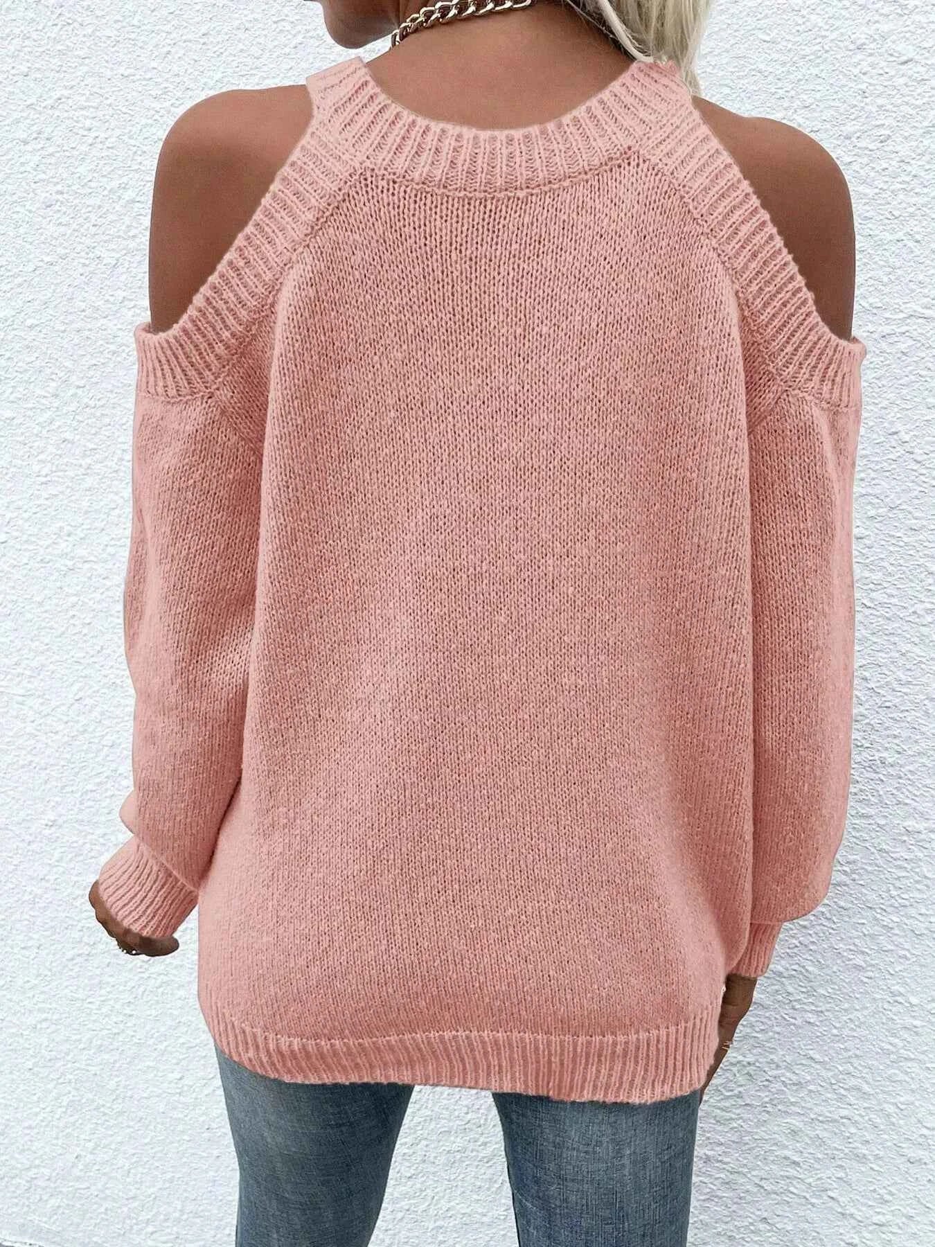 Cold Shoulder Knit Sweater 46799ed365c3493ba4dd8d8e883e9052-Max-Origin