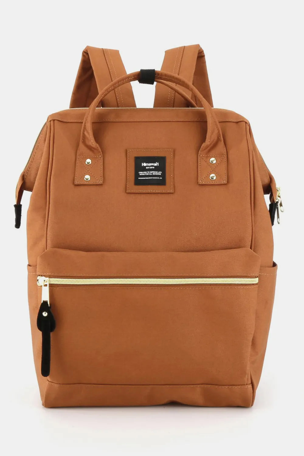 Himawari Waterproof Canvas Backpack Bag with Side Pockets Rust One Size 467d248a-8d51-4625-b063-2aa97846da42-Max