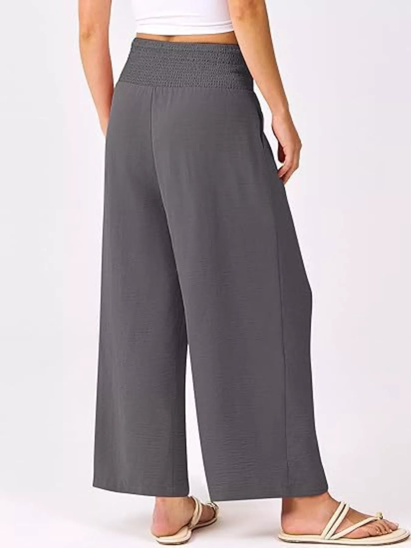 Wide Leg Smocked High Waist Pants 46b170b6612b45a8aa9de3a6e18d6250-Max-Origin
