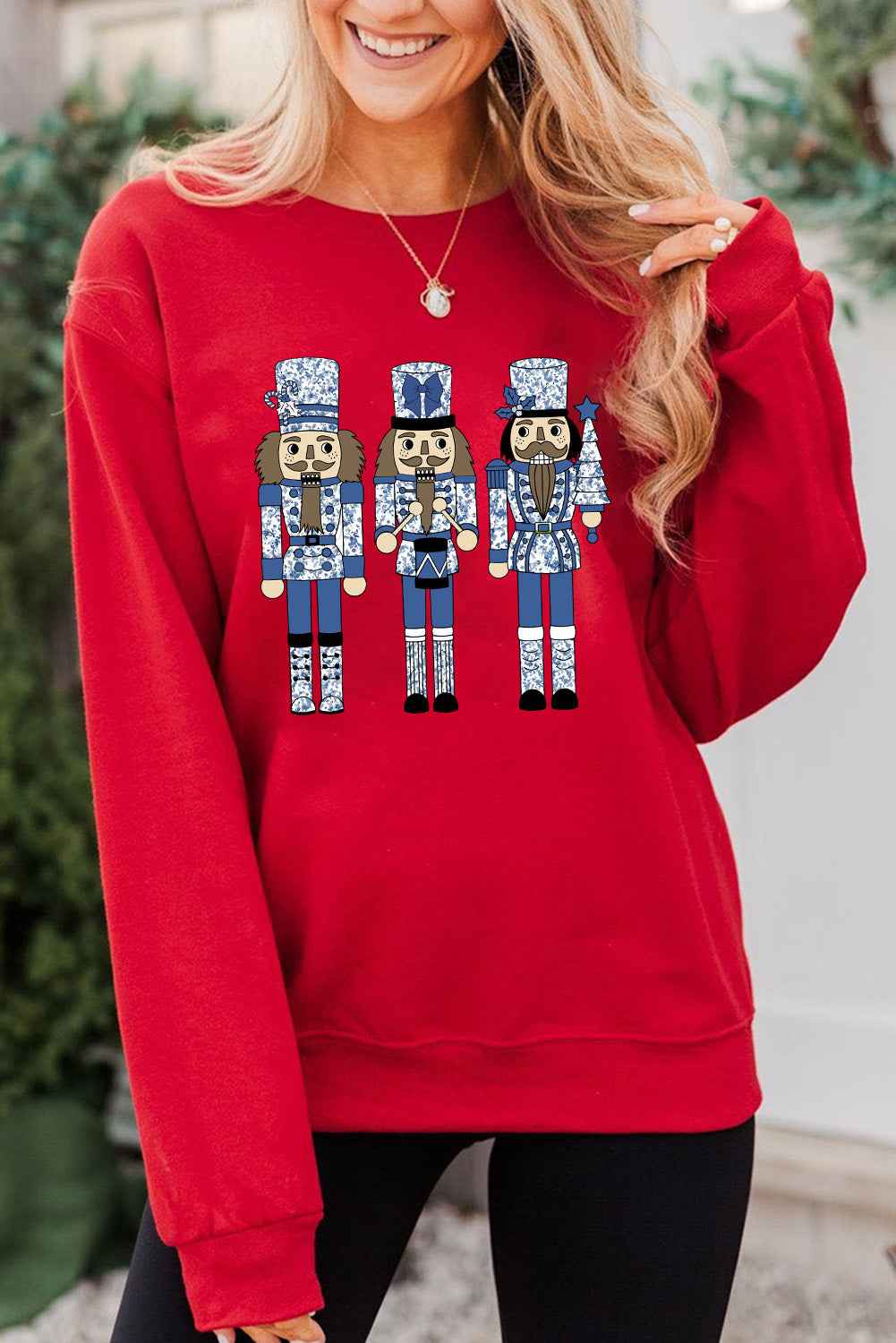Red Christmas Nutcracker Men Guard Graphic Pullover Sweatshirt 46b4565ff3678c63