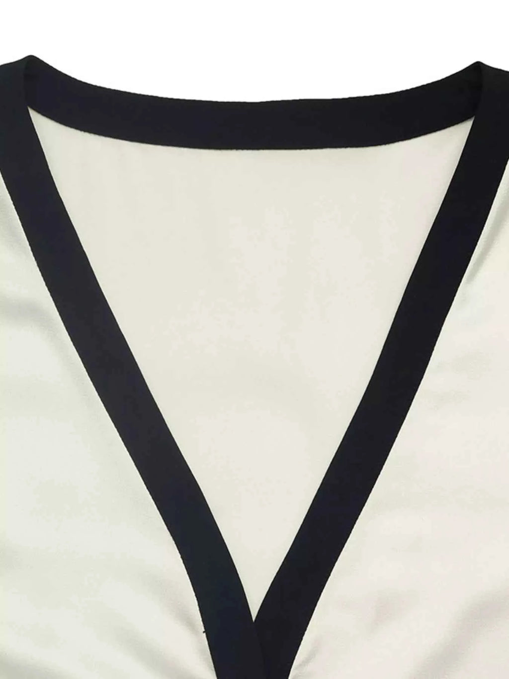 Contrast Trim V-Neck Blouse 46c51d97abc546c1af6a01d4525d26ba-Max-Origin