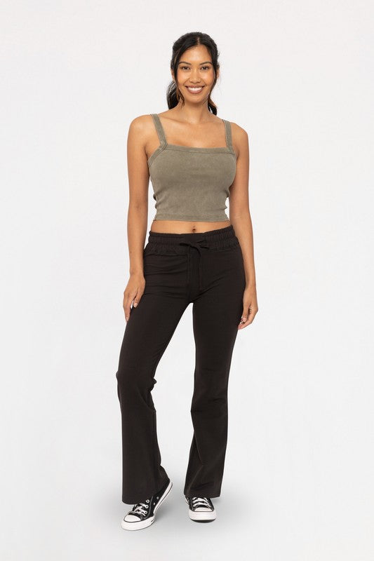 Mono B Drawstring Flared Pants