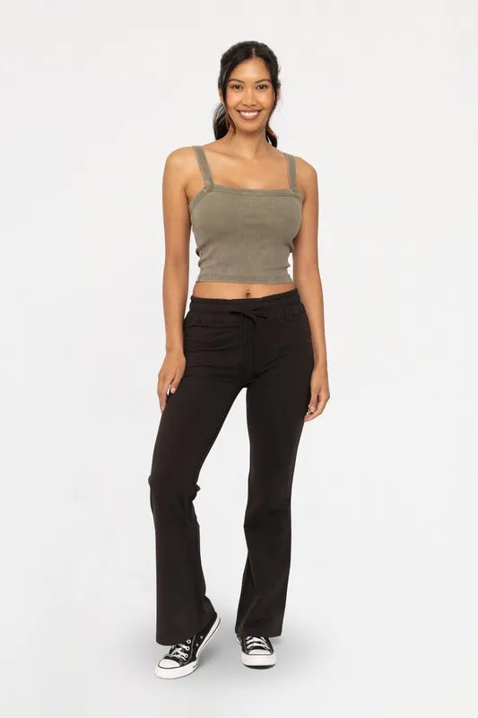 Mono B Drawstring Flared Pants 46d528cc-16b6-4f4c-91e0-a457f356f13e-Max