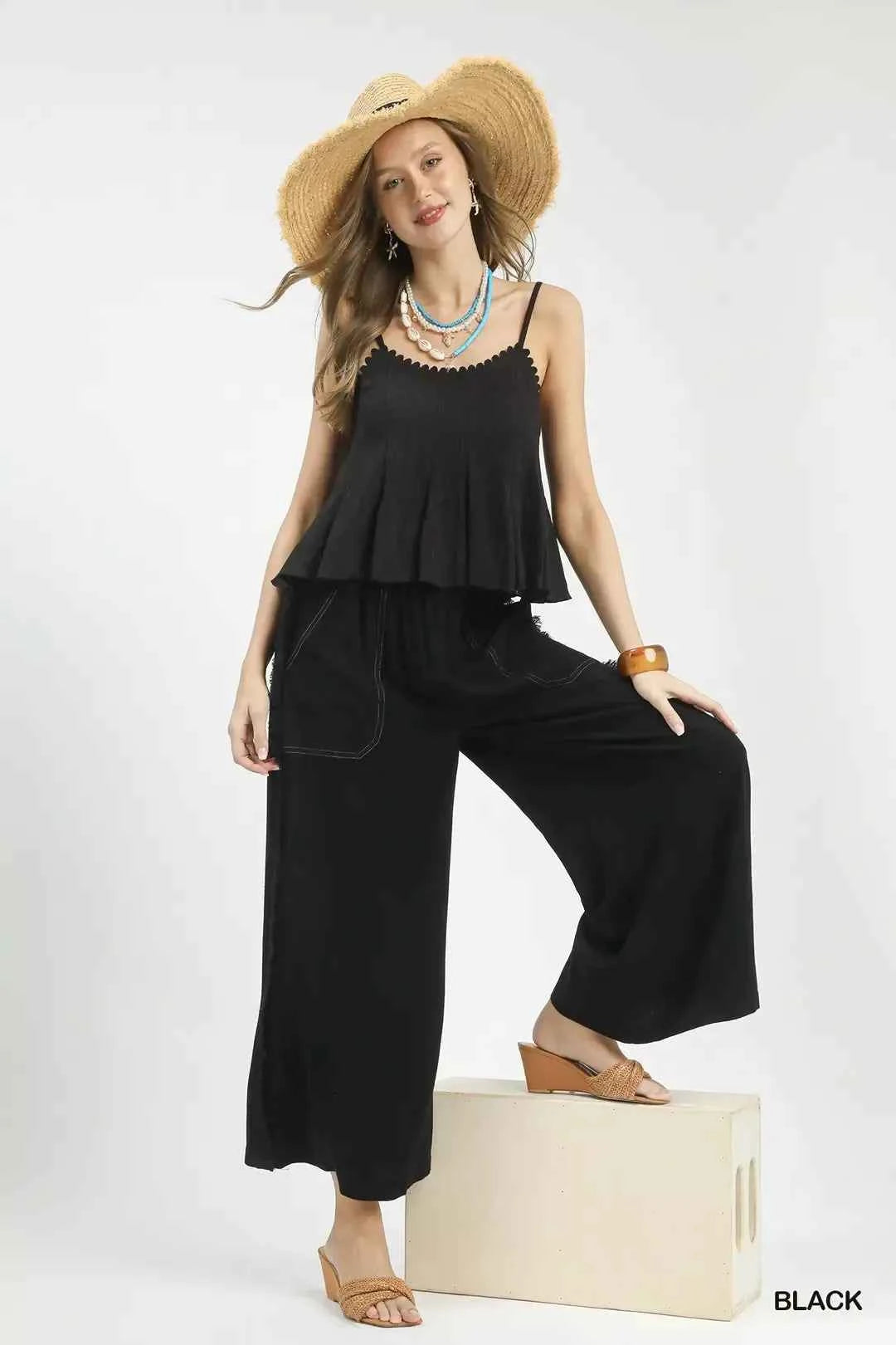 Linen Frayed Side Pocket Wide Leg Pants 46db1887-fc3d-4d30-b175-9f4d2d712d83-Max-Origin