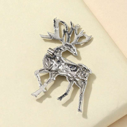 Alloy Reindeer Brooch