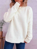 Round Neck Raglan Sleeve Sweater 46ff53fc4dc644a78aeba3b65a81ca5e-Max-Origin
