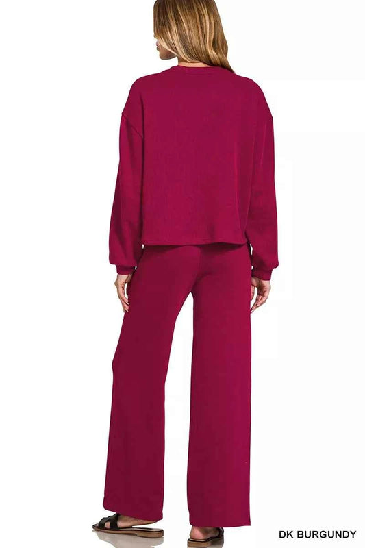 French Rib Pullover and Pants Set 4704c4f9d96b4de196aabeb2ceb26935-Max-Origin
