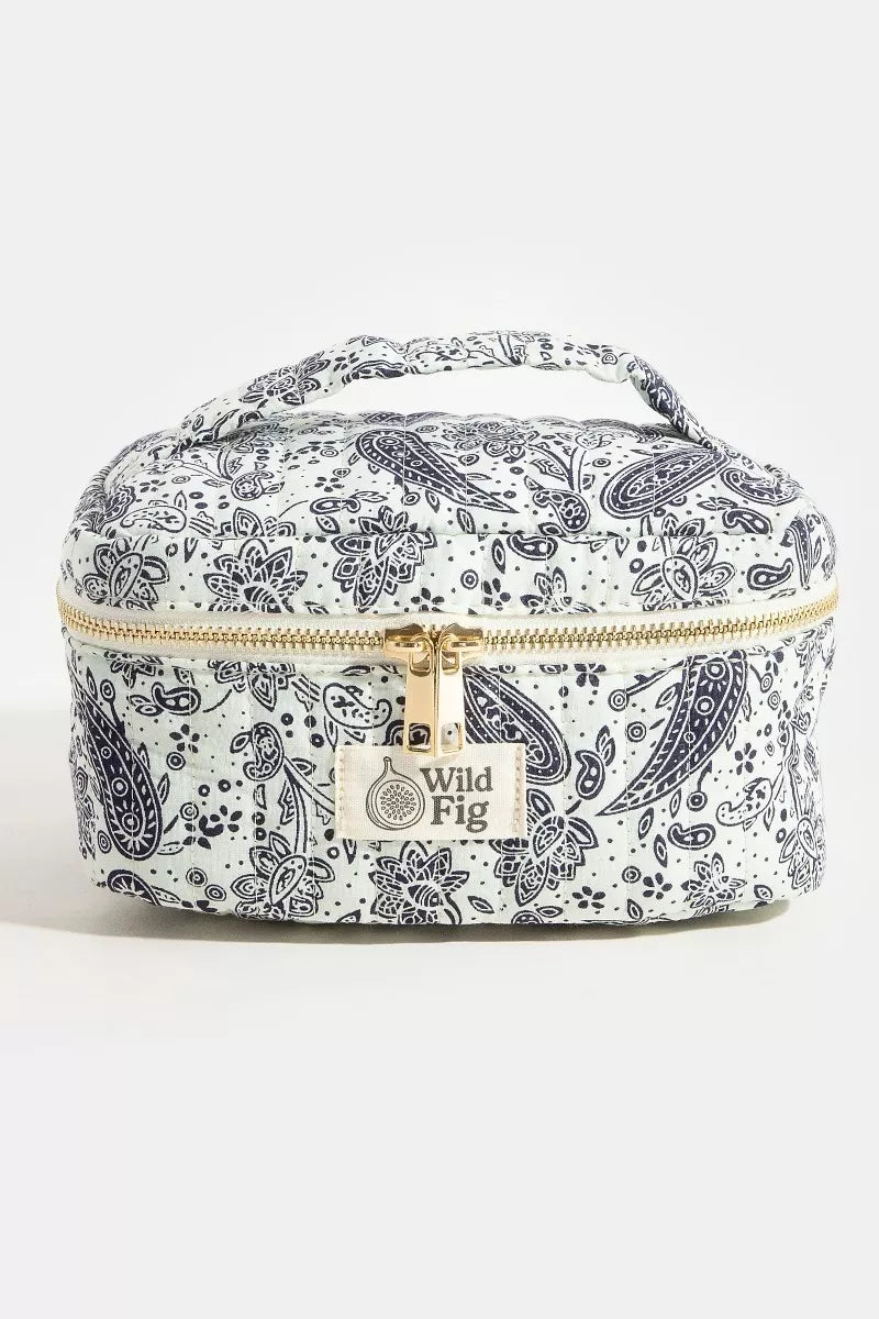Fame Paisley Pattern Makeup Case Cosmetic Bag BK One Size 4708c109-b4cd-4787-87ad-9e0d46ce36b5-Max-Origin