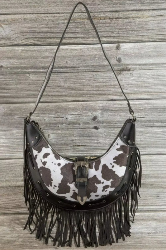 Fame Cow Print Faux Leather Fringe Hobo Bag 470a48ef-ec04-403f-b15e-e5dbe1281557-Max-Origin