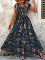 Plus Size Floral V-Neck Cap Sleeve Maxi Dress Dark Blue 4733ee7b9d104c6ab30d6c1e58dae6a2-Max-Origin