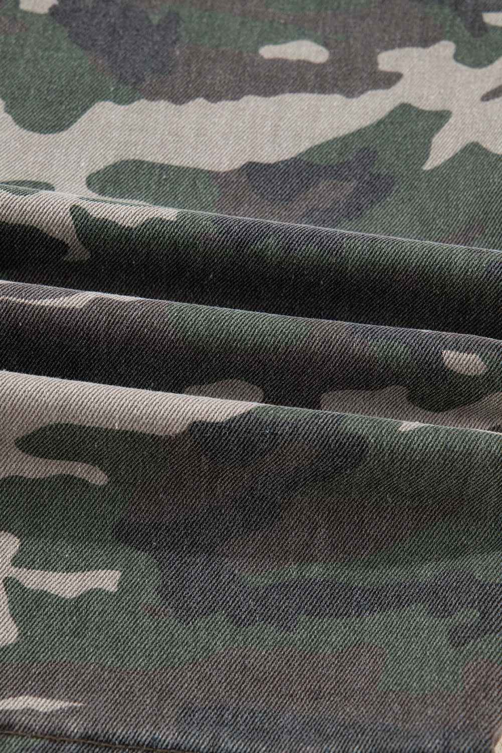 Green Camo Multi Pocket Cargo Wide Leg Jeans 473e15a4e08b5cff
