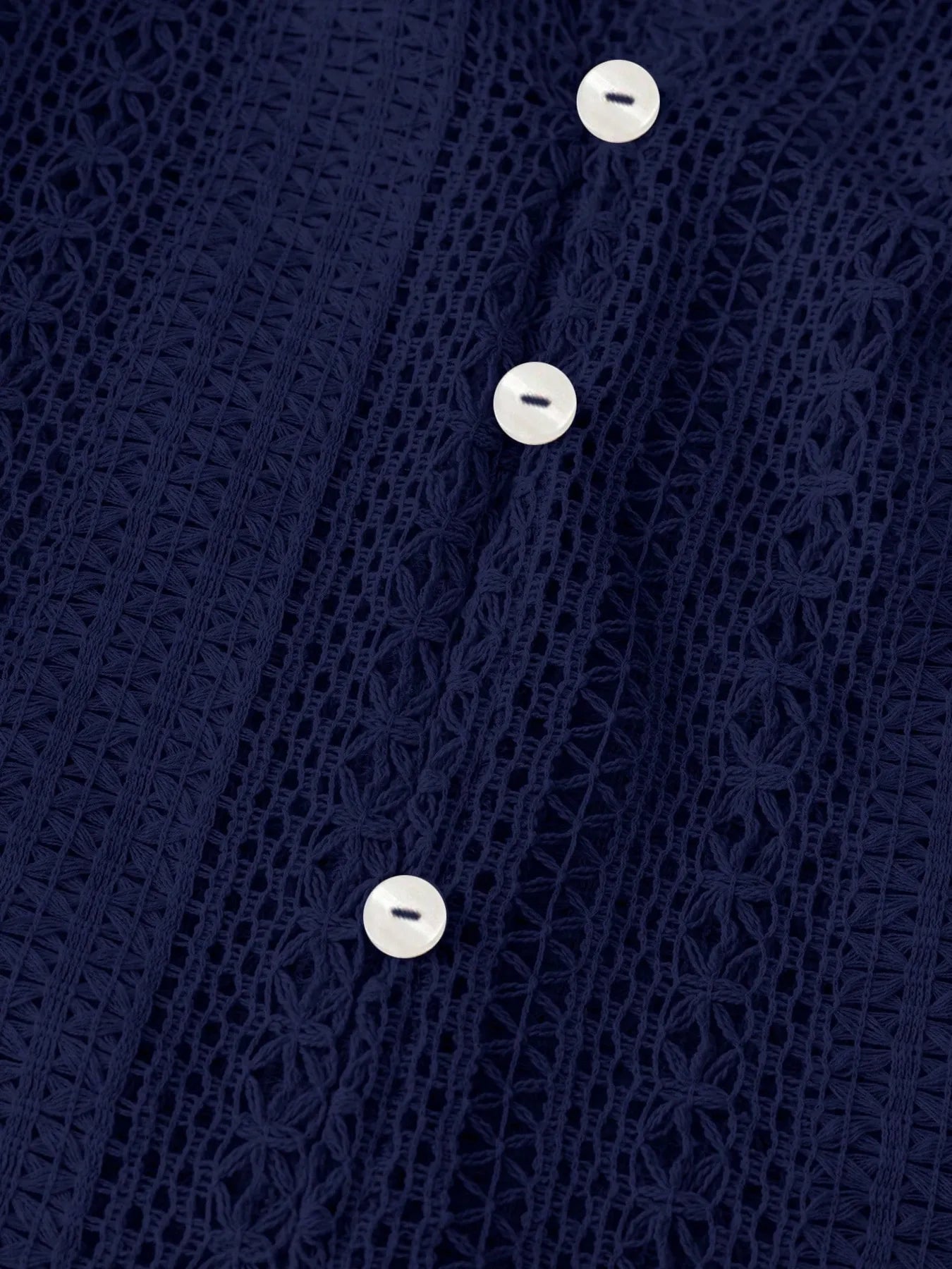 Crochet Notched Button-Front Shirt 474607489ffb434097bb70e8a2e9f62e-Max-Origin